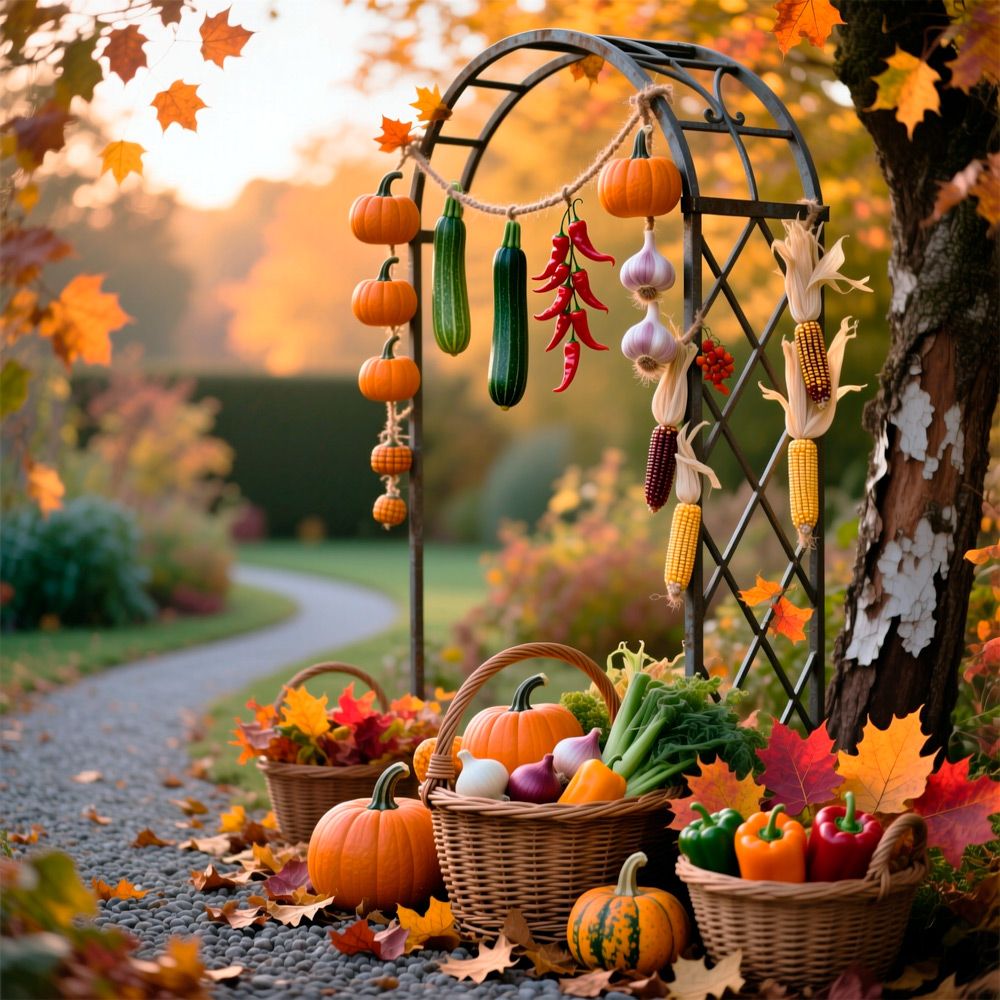 Идеи ноябрьского декора в саду